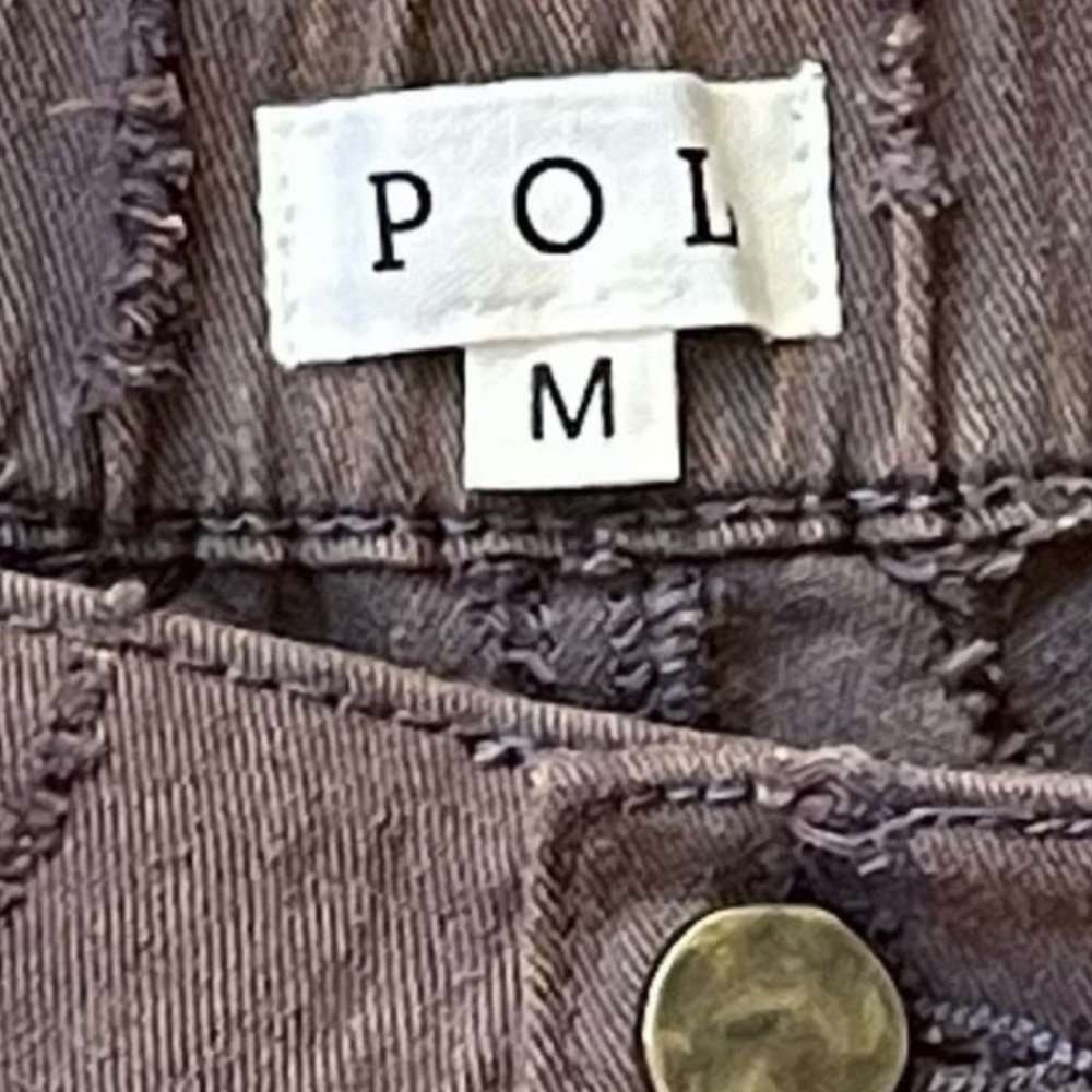 POL BROWN DISTRESSED CROCHET PATCHWORK WIDE LEG JEANS IN SIZE MEDIUM BRAND NEW - Picture 7 of 13